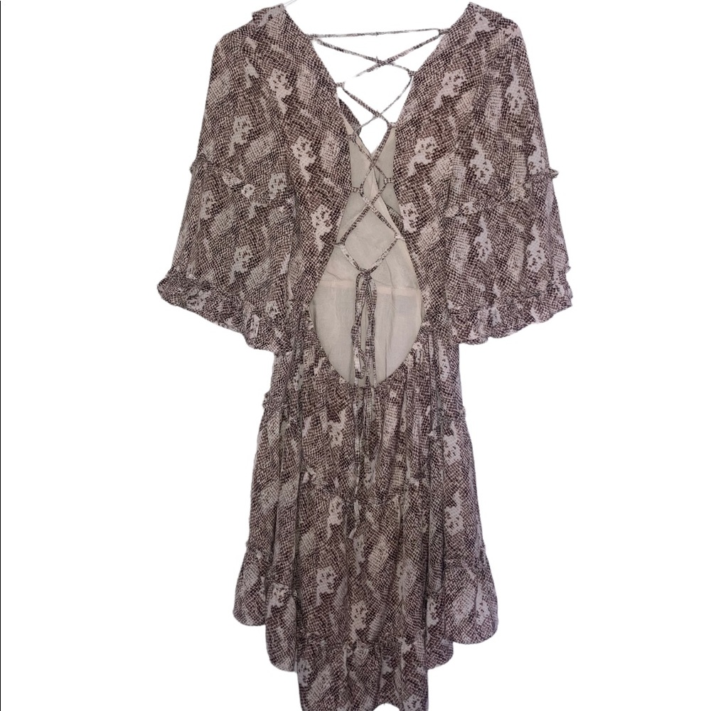 Snakeskin Ruffle Dress - Picture 2 of 2